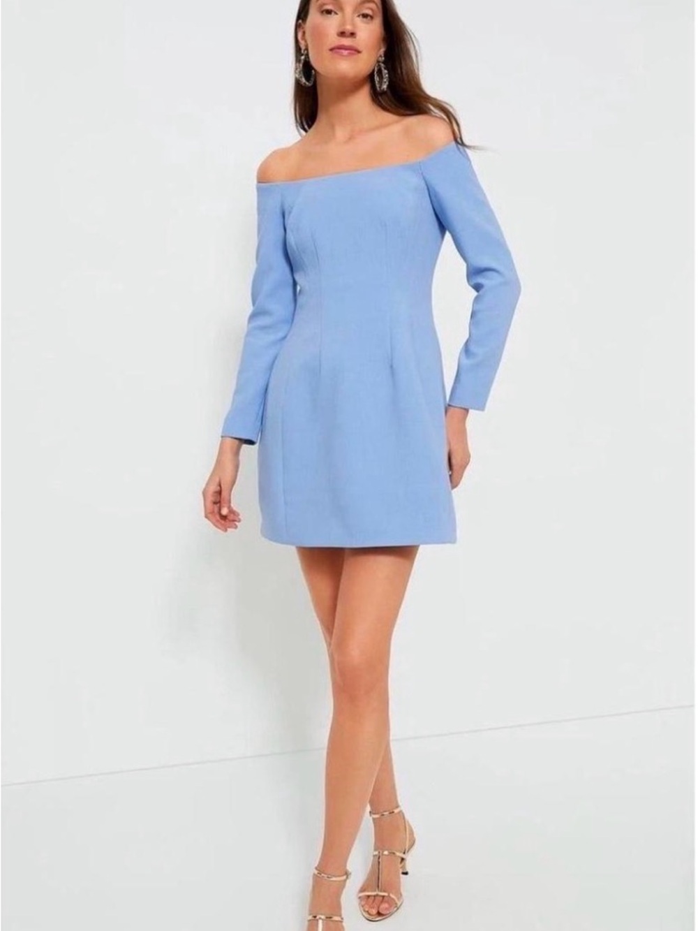 Blue Off-the-Shoulder Mini Dress, Tuckernuck, Size 4, NWT | Wedding Guest, Party